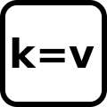 Symbolbild "k=v"