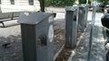 Velha estação de arga em Roma, Itália com Type 3/plug SCAME
