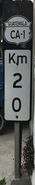KM 20 - CA-1 (Road marker).JPG