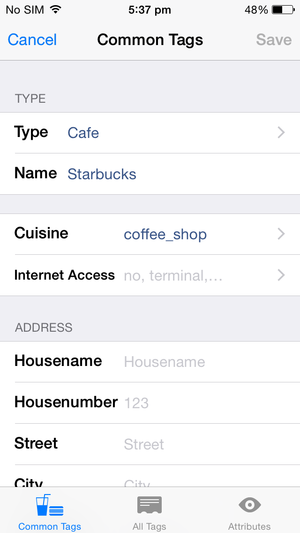 Go Map!! Common Tags Screen.png